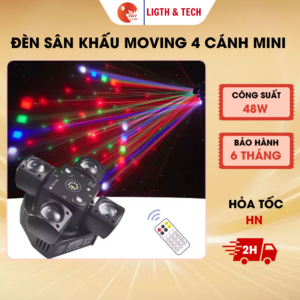 Đèn sân khấu moving 4 cánh mini