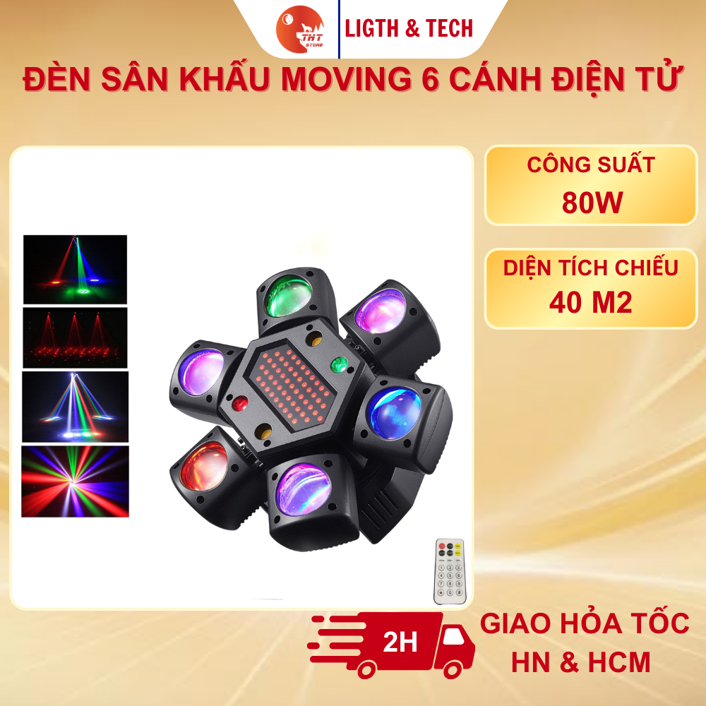 Đèn Sân Khấu Moving 6 Cánh Điện Tử