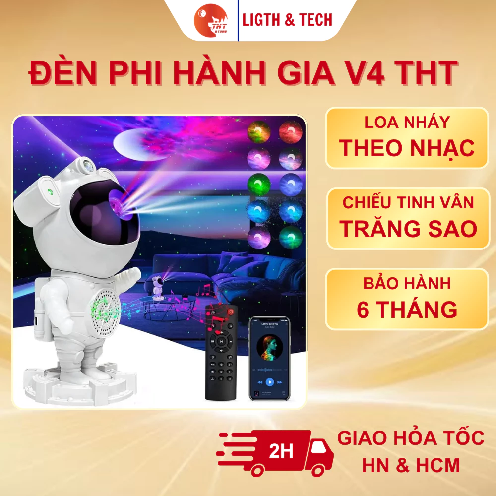 Đèn phi hành gia loa trăng V4